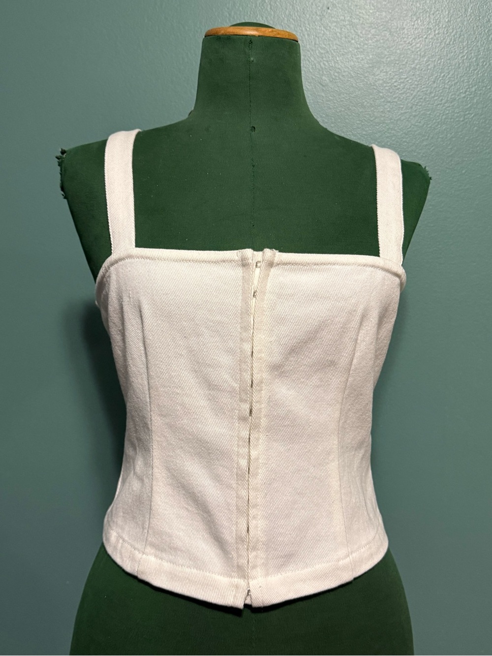NWT Sage the Label Delilah denim bustier top